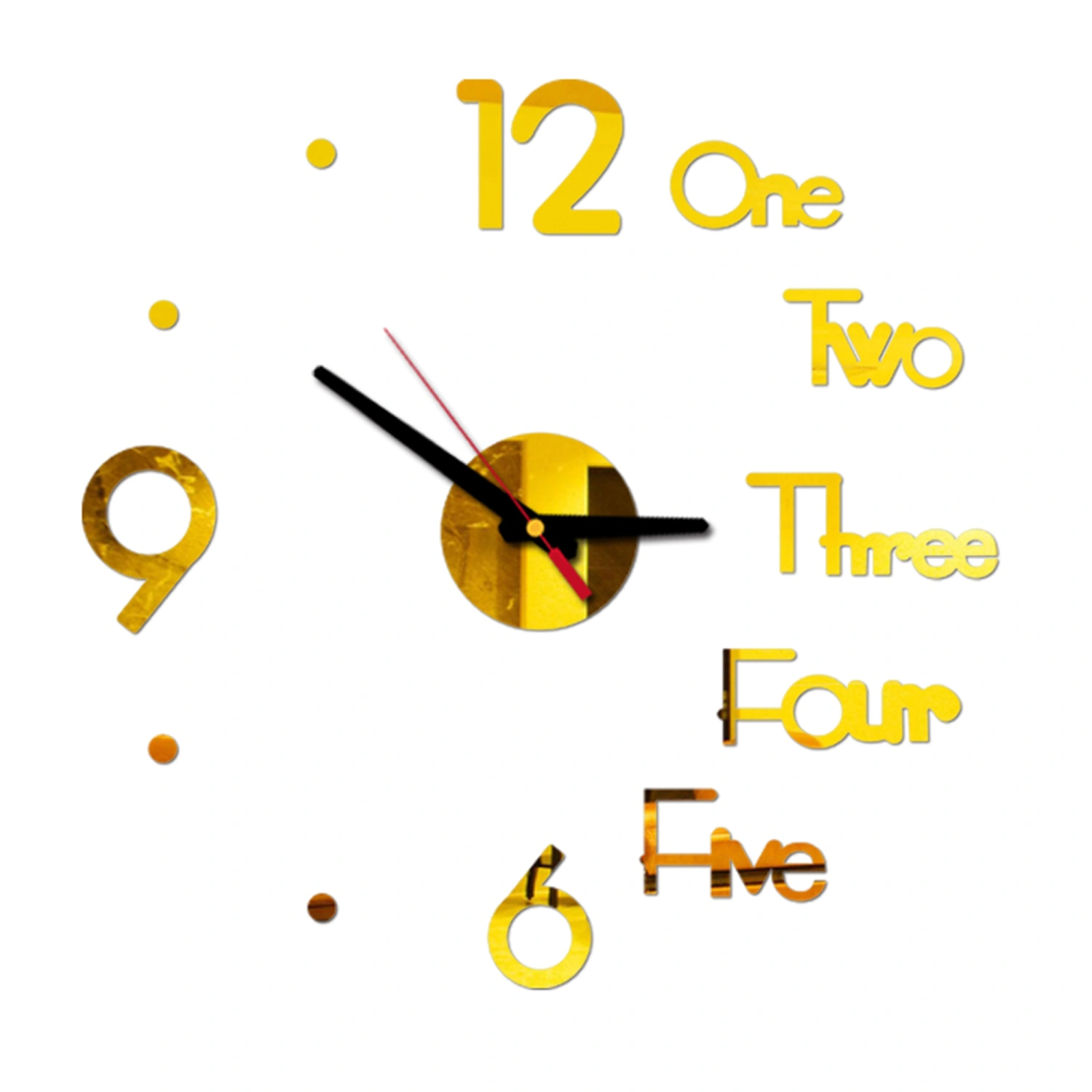 DIY Wall Clock, Letter Numeral Hanging Clock Decorative Ornament