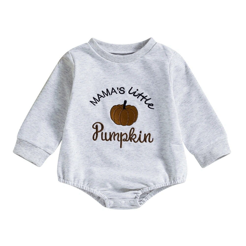 Baby Halloween Clothes Pumpkin Letter Embroidery Sweatshirt Rompers