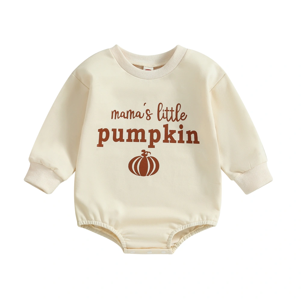 Infant Baby Sweatshirt Jumpsuit Long Sleeve Letter Halloween Romper 