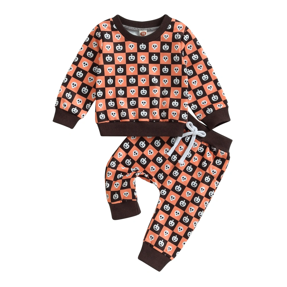 Toddler Boys Ghost/Dinosaur Print Sweatshirt and Drawstring Pants Sets