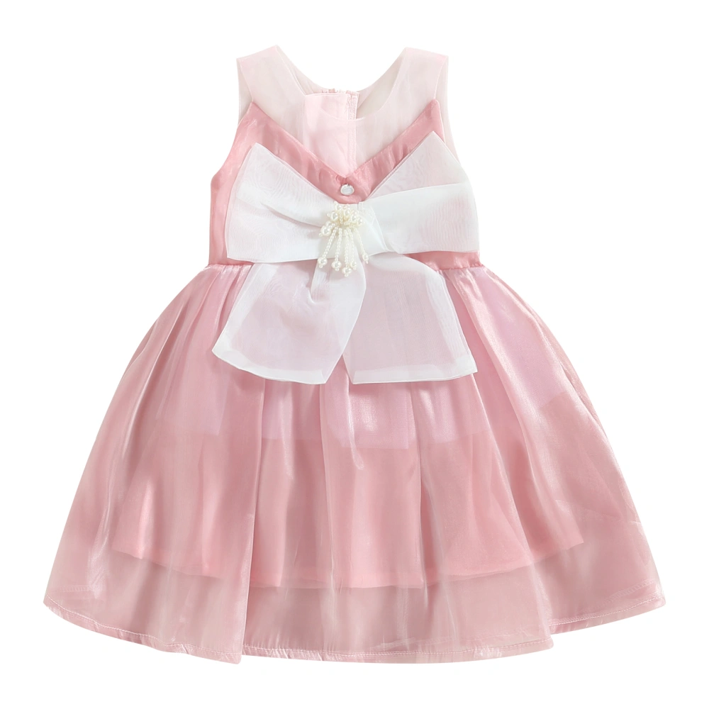 Kids Baby Princess Party Dress Bowknot Sleeveless Tulle Tutu Gowns