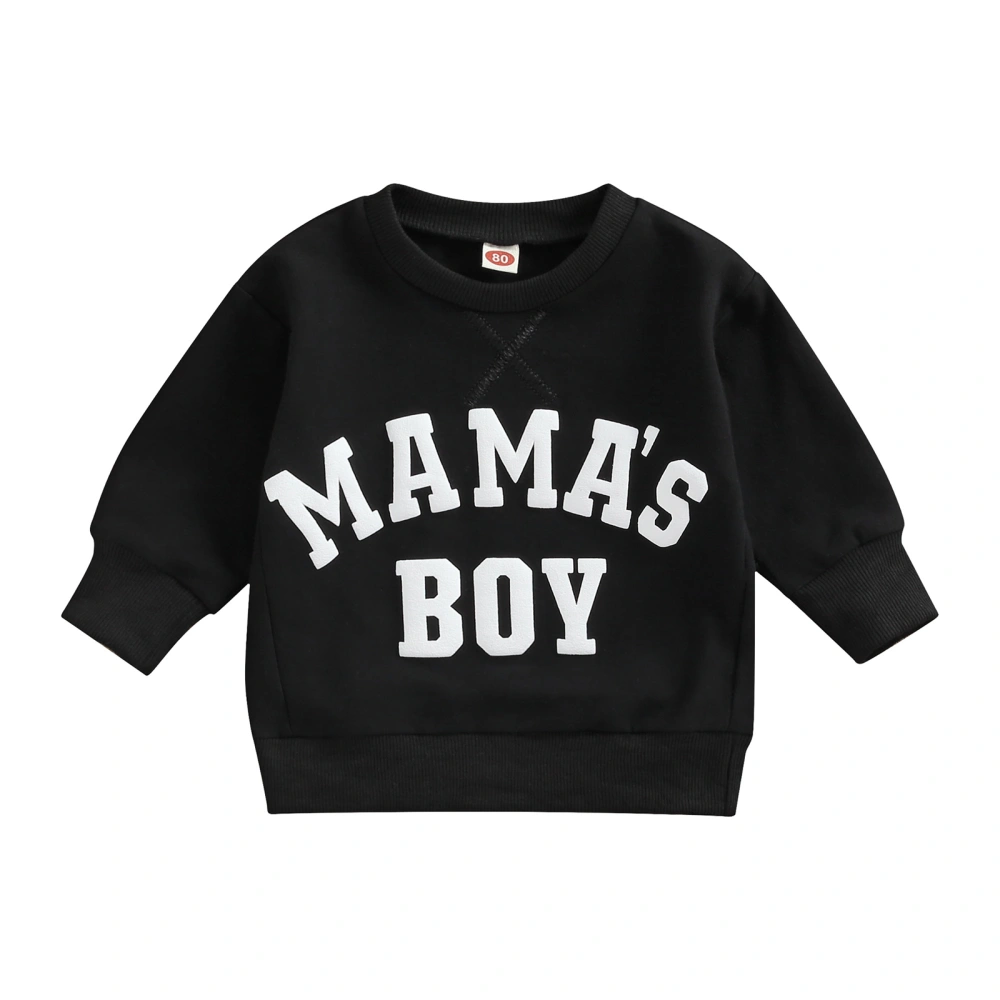 Boy Sweatshirt Baby Toddler Letter Print Long Sleeve Pullover Tops 