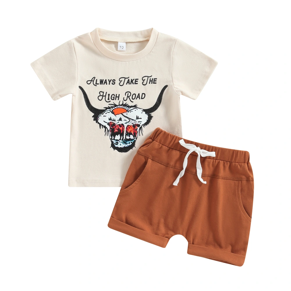 Infant Summer Clothes Outfits Letter Print T-Shirts Shorts 2Pcs Suit