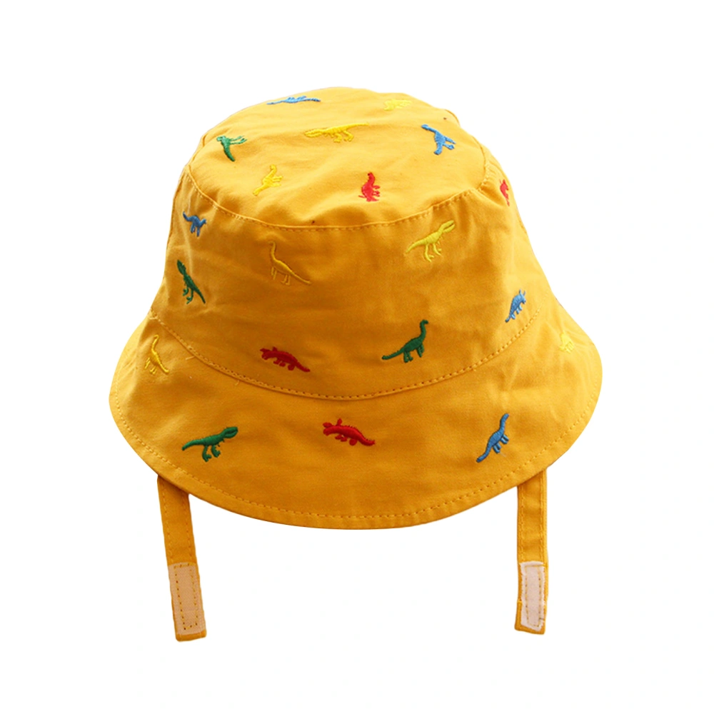 Children Dinosaur Embroidery Hat, Sun Protection Wide Brim Cap