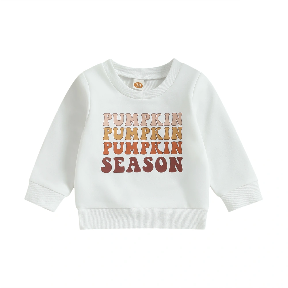 Newborn Baby Halloween Sweatshirt Letter Print Long Sleeve Pullovers