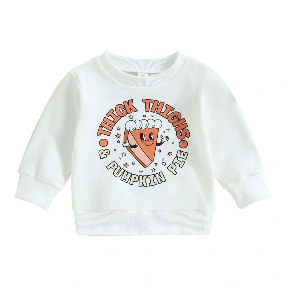 Baby Halloween Hoodie Long Sleeve Letters Pie Print Sweatshirt