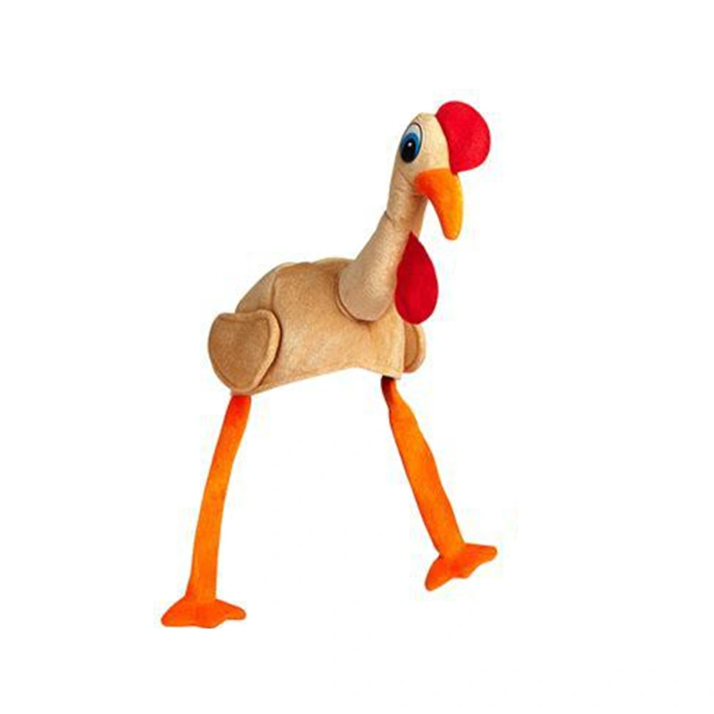 Funny Plush Turkey Hat, Cartoon Hat with Long Legs for Thanksgiving