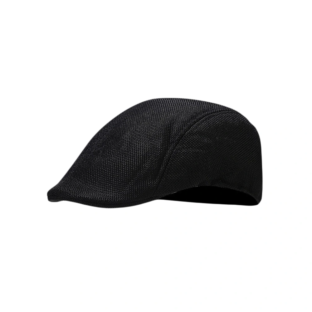 Men Women Flat Cap Duckbill Cap Solid Color Artist Painter Beret Hat