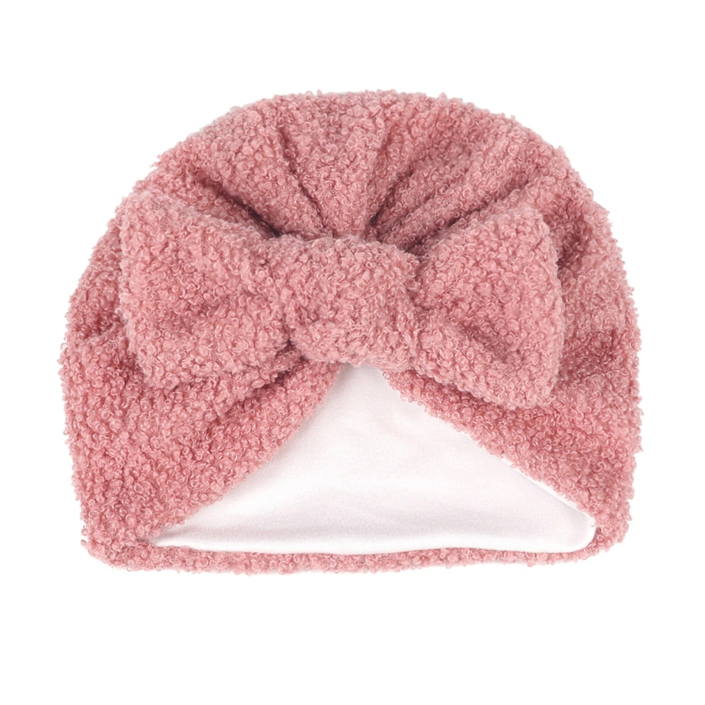 Baby Winter Warm Beanie Hat Baby Girl Boy Solid Color Bow Cap