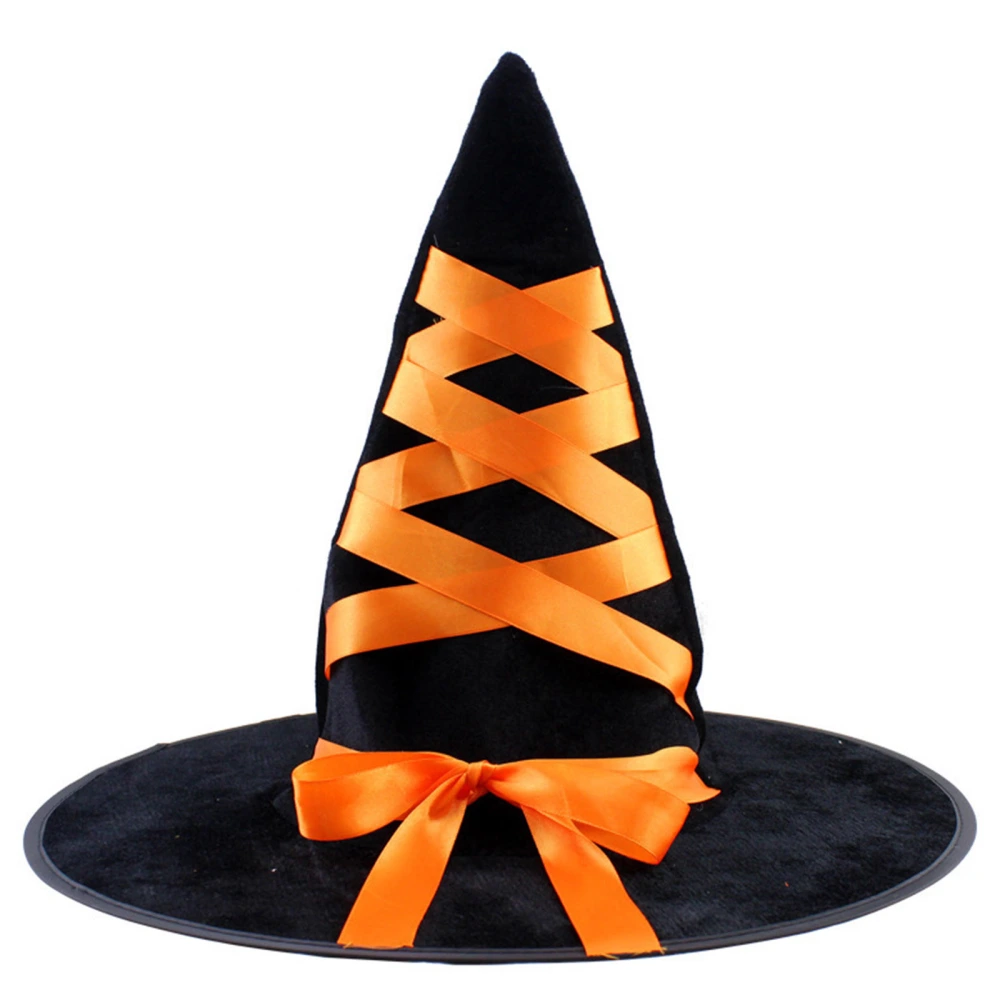 Halloween Adults/Kids Witch Hat, Pointed Top Wide Brim Cap Costume