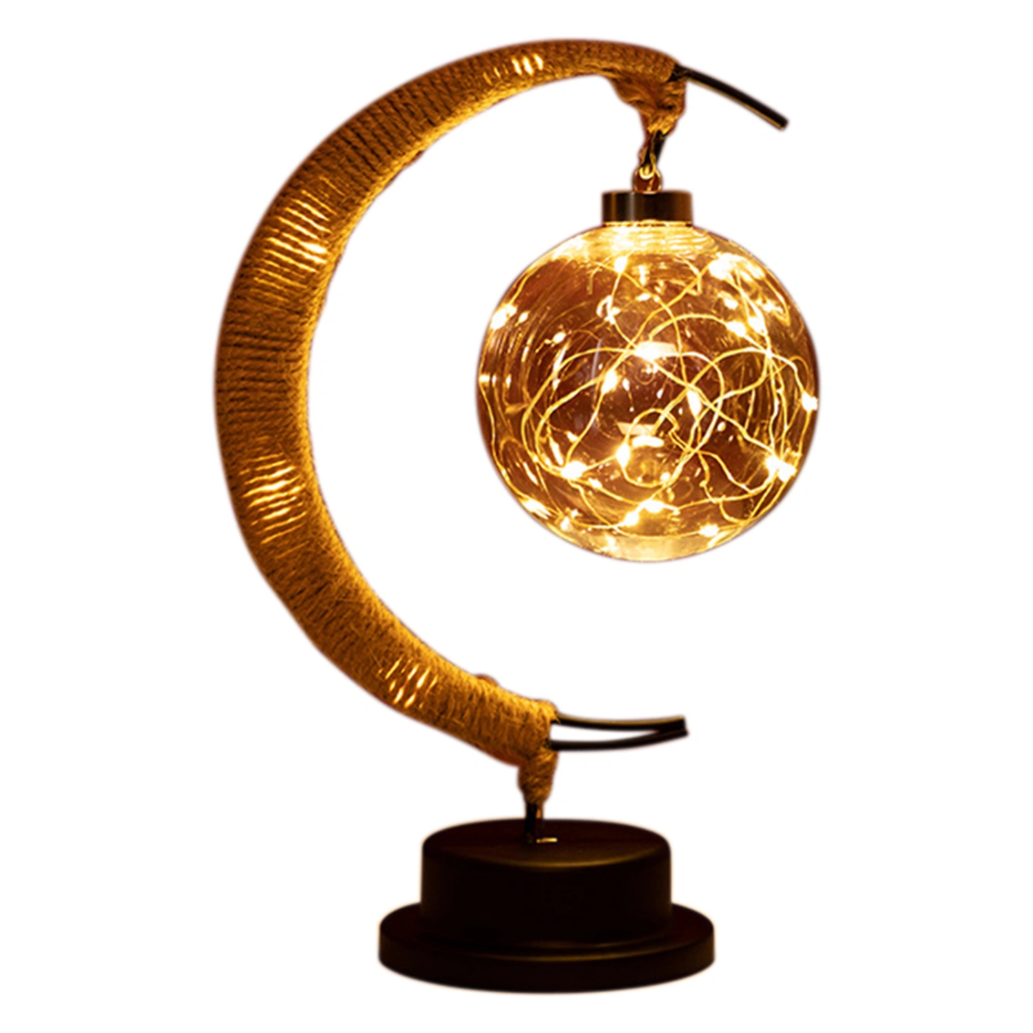 Moon Table Lamp with Wishing Ball, Christmas Decorative Gift 