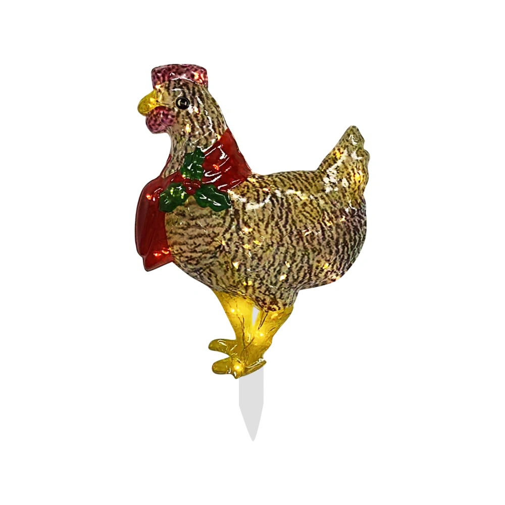 Christmas Outdoor Decoration, Glowing Chicken Holiday Decoration