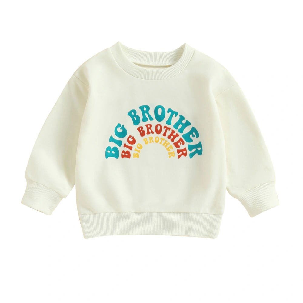 Baby Cute Sweatshirt Letter Print Long Sleeve Pullovers Autumn Tops