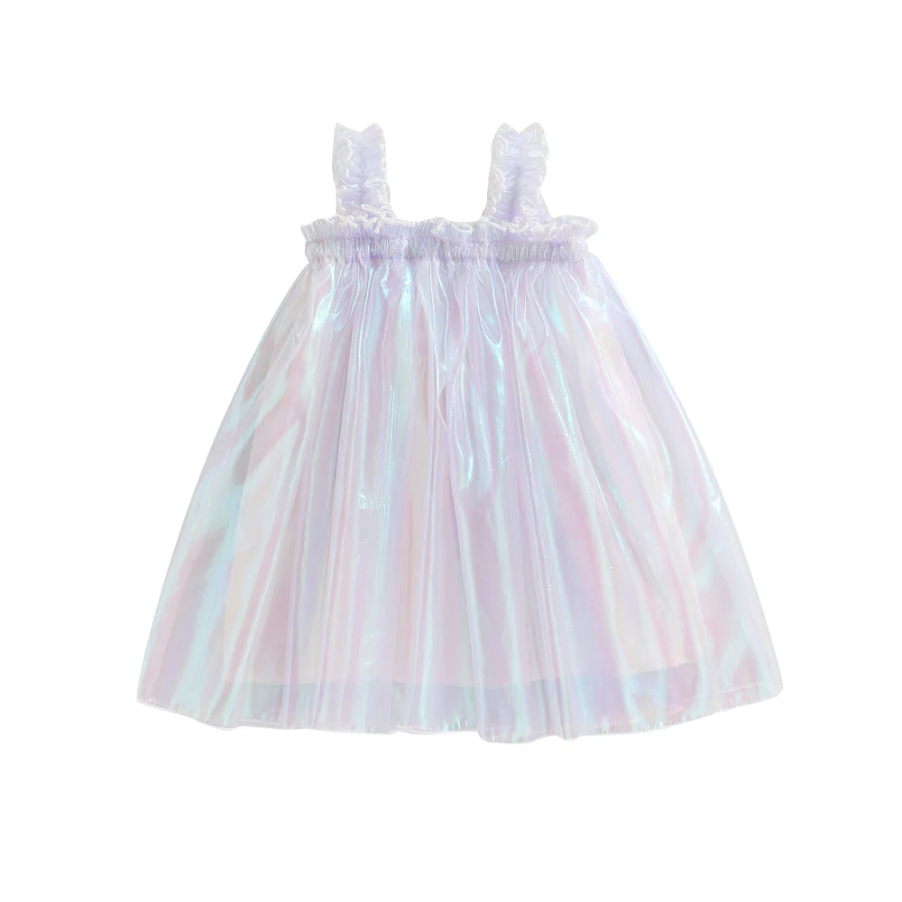 Toddler Girls Summer Sleeveless Colorful Tulle Casual A-line Dress