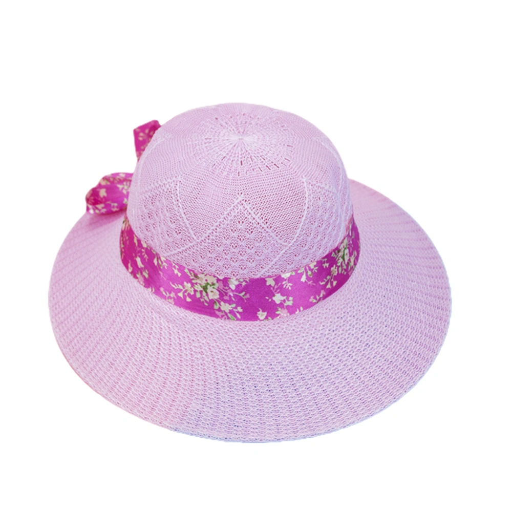 Women's Wide Brim Straw Hat Floppy Foldable Beach Holiday Sun Hat