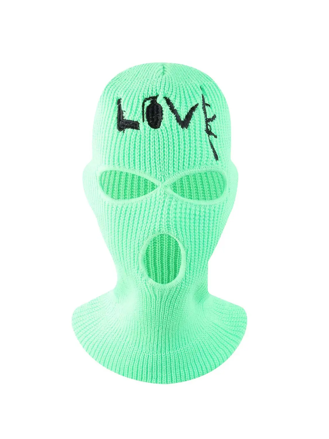 Winter Knitted Balaclava Hat, Warm Mask Ski Face Protection Headgear 