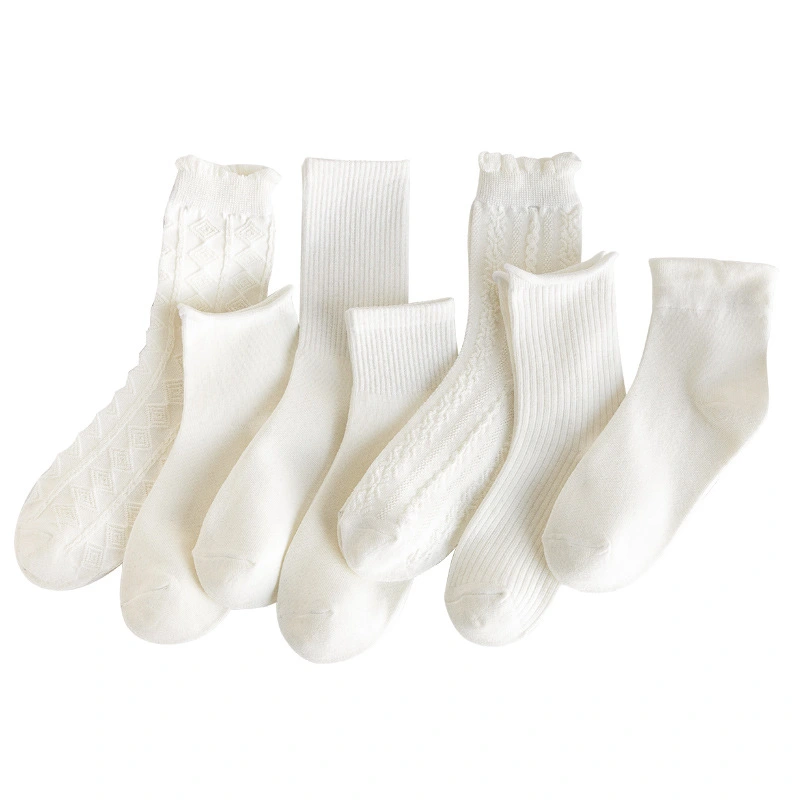 Women Socks for Uniform, Cotton Personality Solid Color Accessory