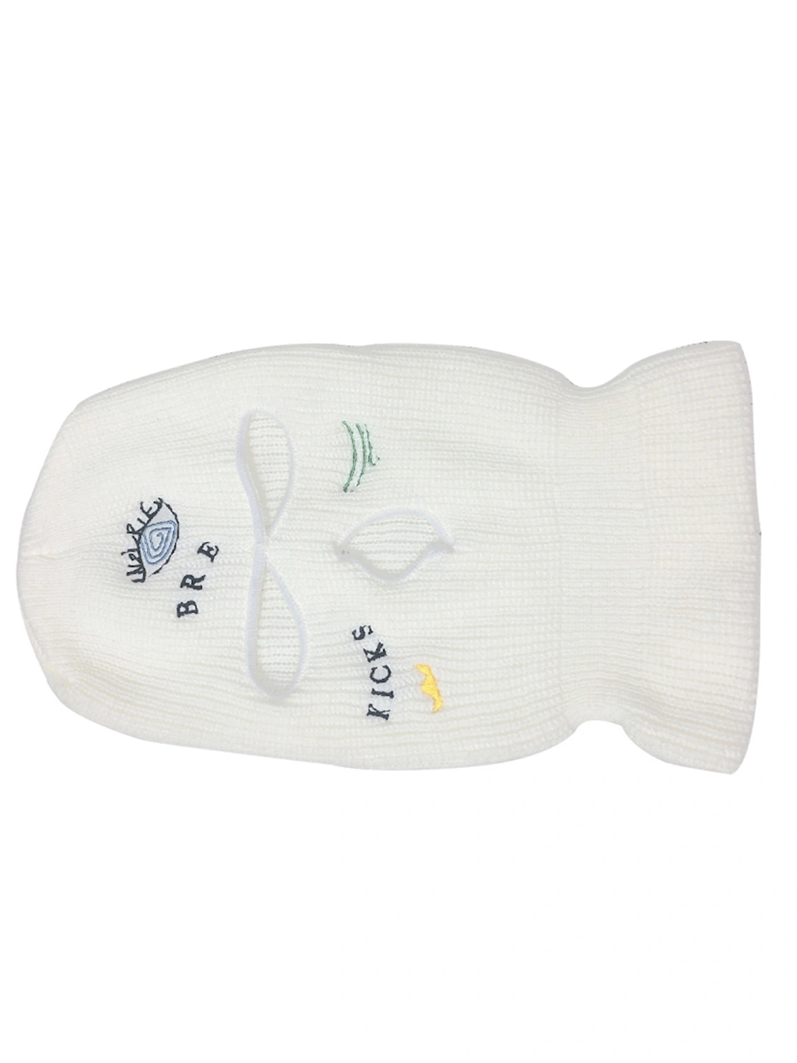 3-Hole Knitted Full Face Cover Embroidery Adult Balaclava Ski Mask