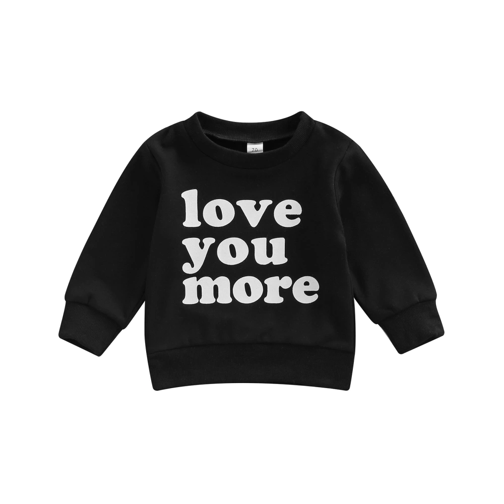 Baby Boy’s Fashion Letter Printing Round Neck Long Sleeve Sweatshirt