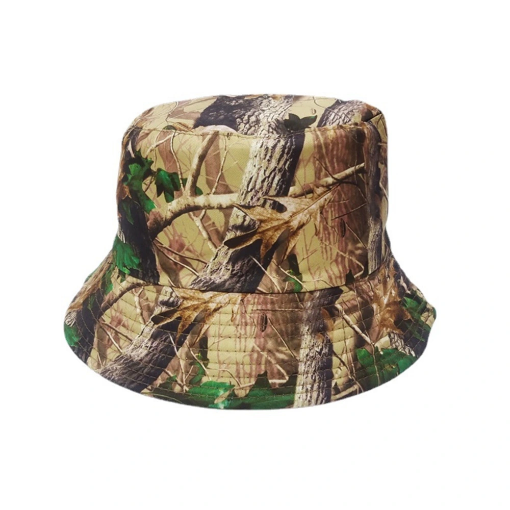 Unisex Bucket Hat Fashion Jungle Leaves Pattern Printed Fisherman Cap