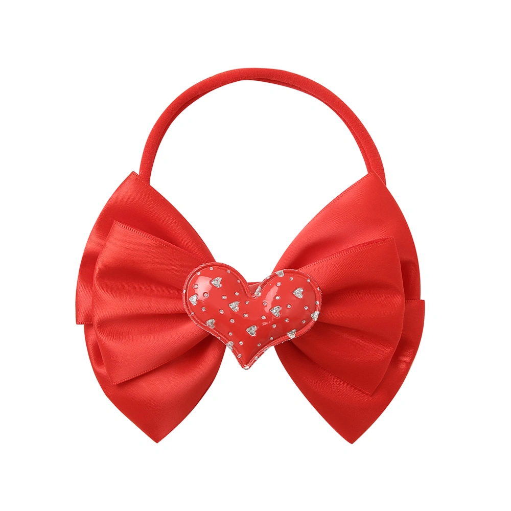 Girl Headband Cute Heart Pattern Bowknot Elastic Toddler Kid Hairband