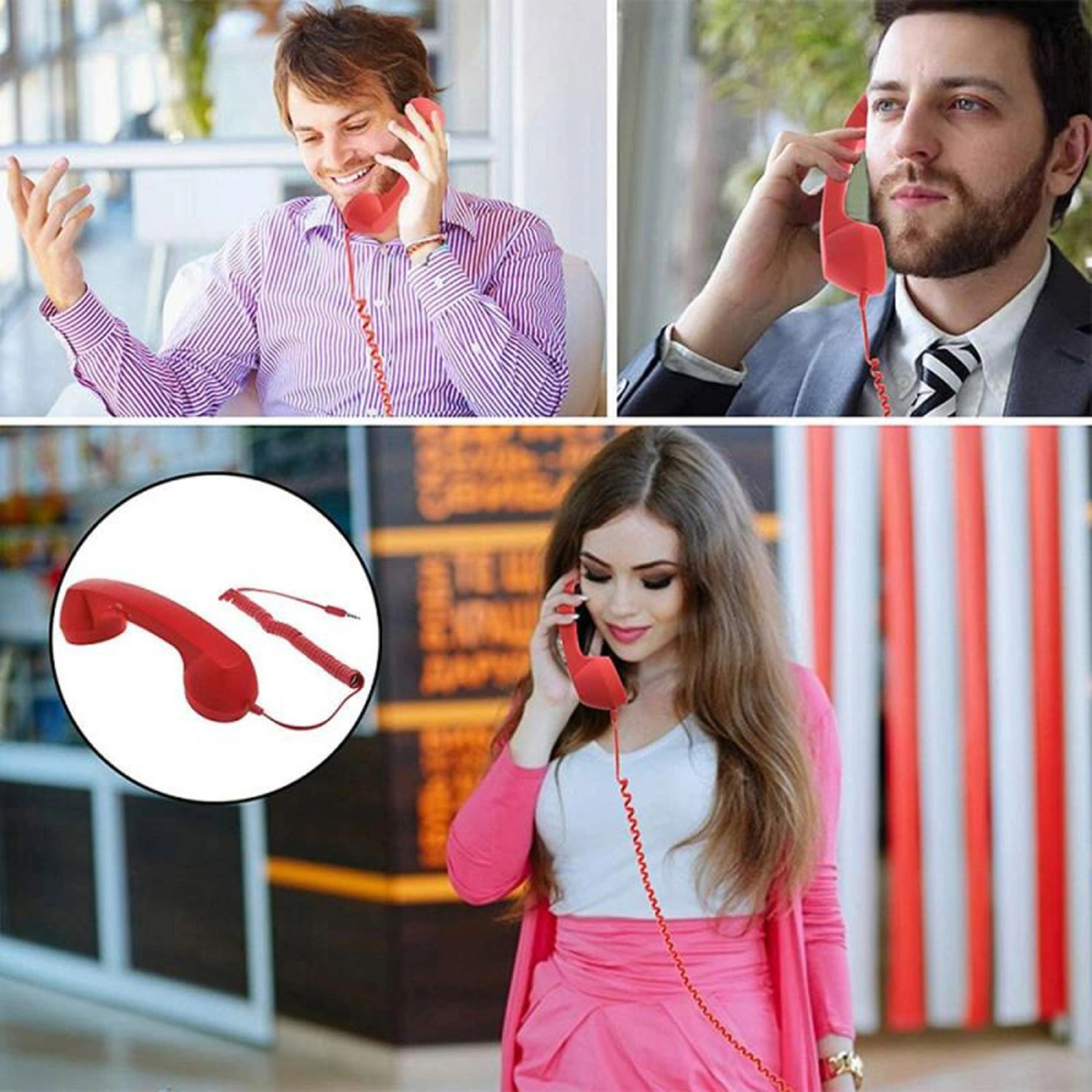 Telephone Receiver, Portable Telephone Handset Microphone Speaker