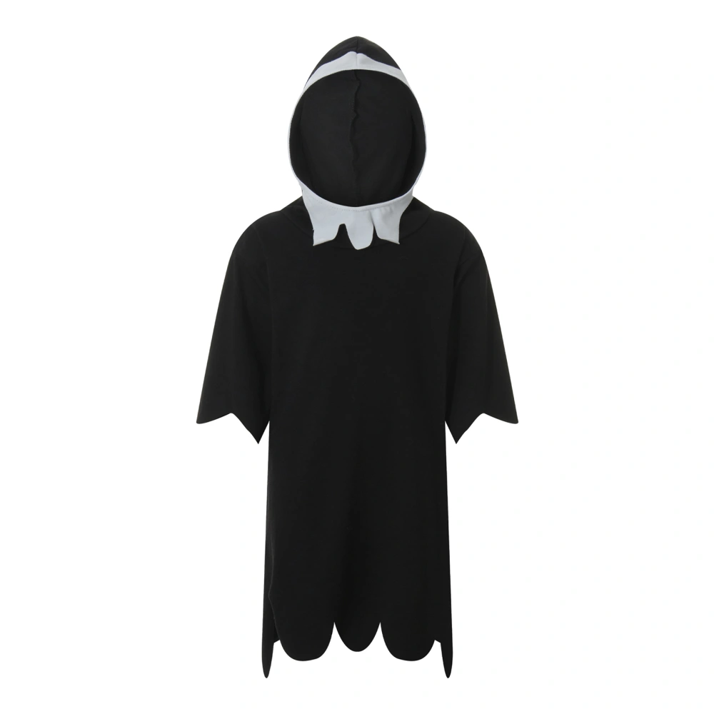 Kid Halloween Costume Ghost Long Sleeve Hood Cosplay Cape Clothes