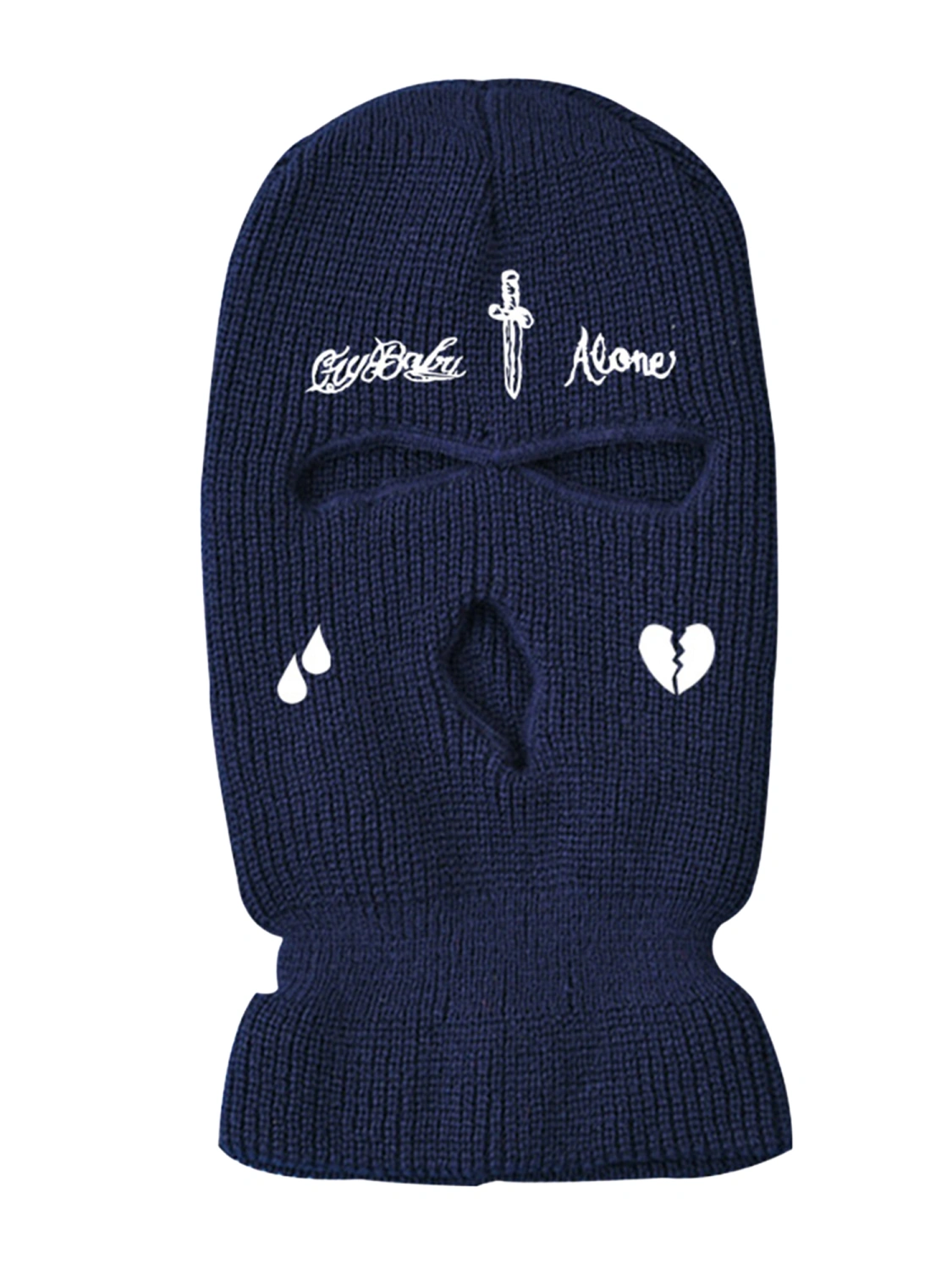 3-Hole Ski Face Shield, Printing Knitted Full-Face Cold-Proof Cover