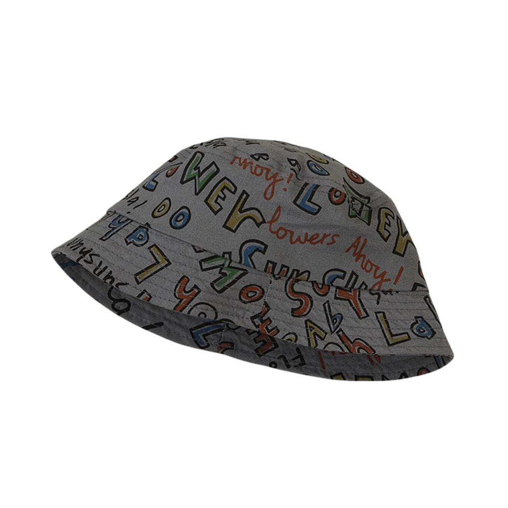 Infants Protective Bucket Hat, Non-Slip Letter Print Head Covering Cap