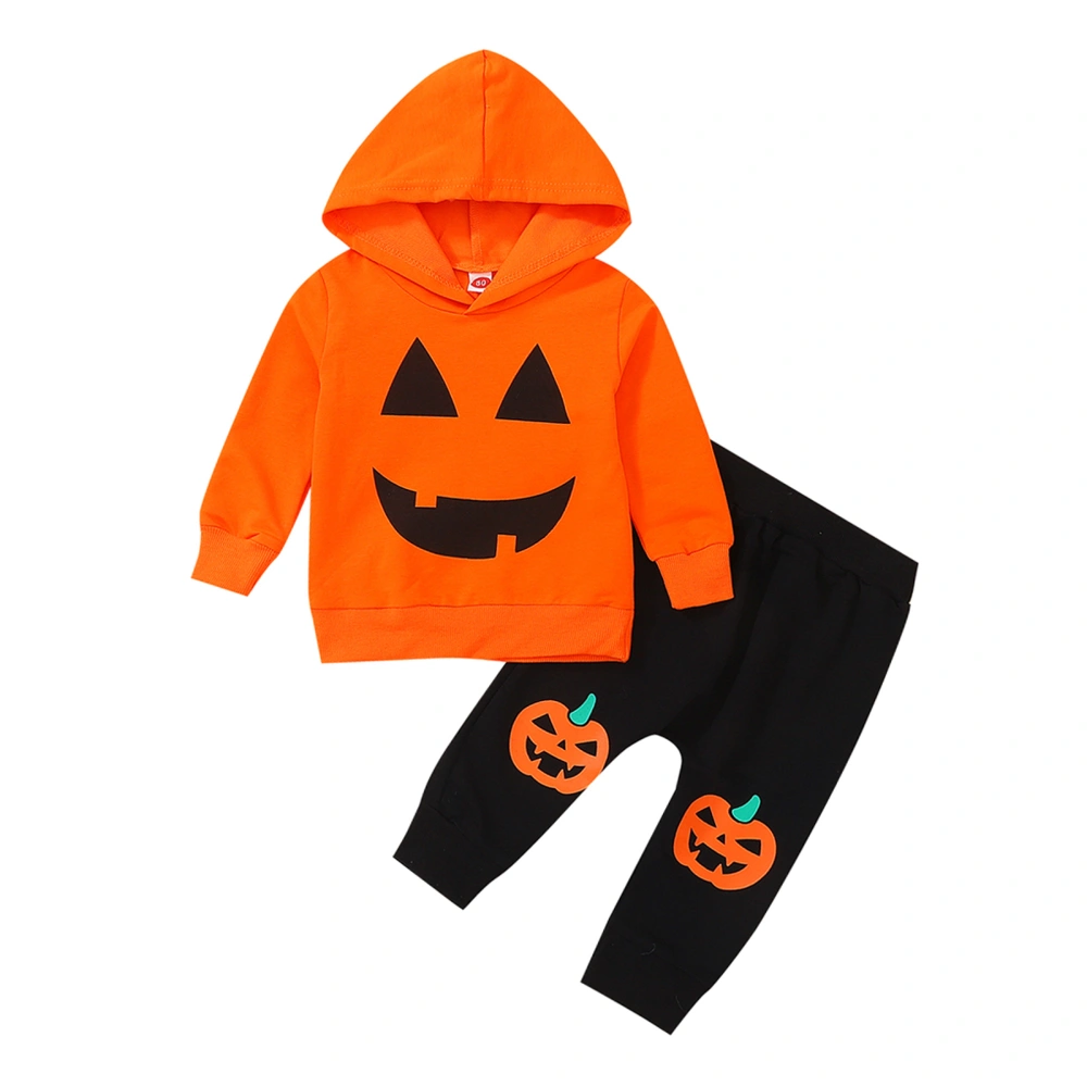 Halloween Baby Girls Boys Outfit, Hooded Hoodie Tops, Long Pants