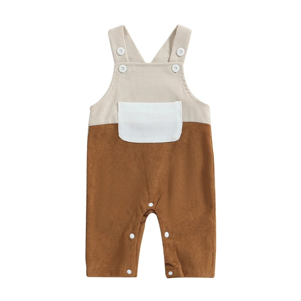 Toddler Bib Pants Trousers, Patchwork Overalls Suspender Pants