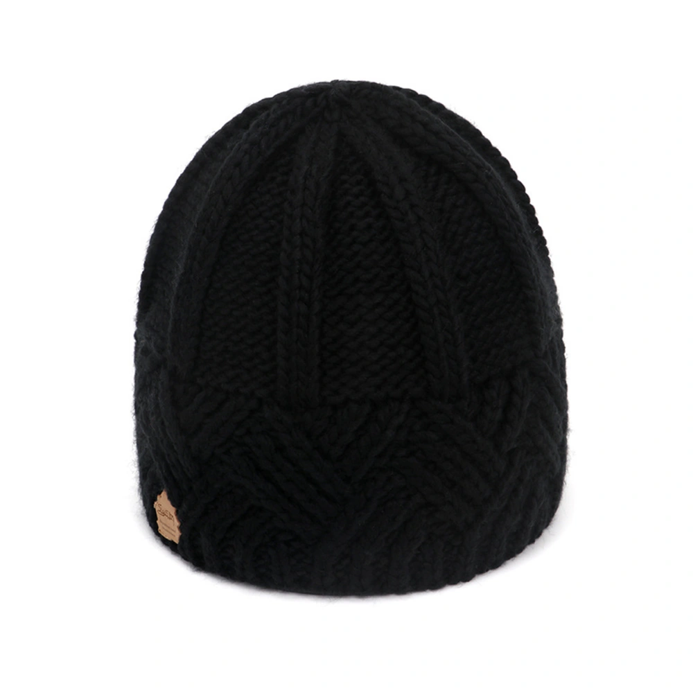 Winter Knitted Cap, Multicolor Wool Cable Knit Beanie Hat for Outdoor