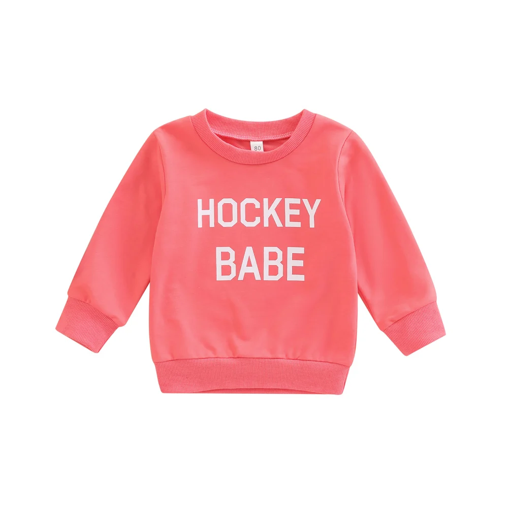 Kid Sweatshirt Casual Style Long Sleeve Letter Print Pullover Tops 