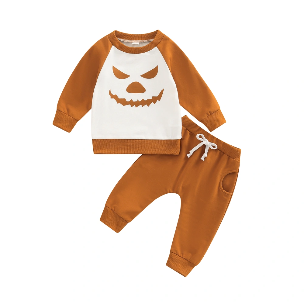 Toddler Halloween Clothes Set, Long Sleeve Devil Printed Tops + Pants