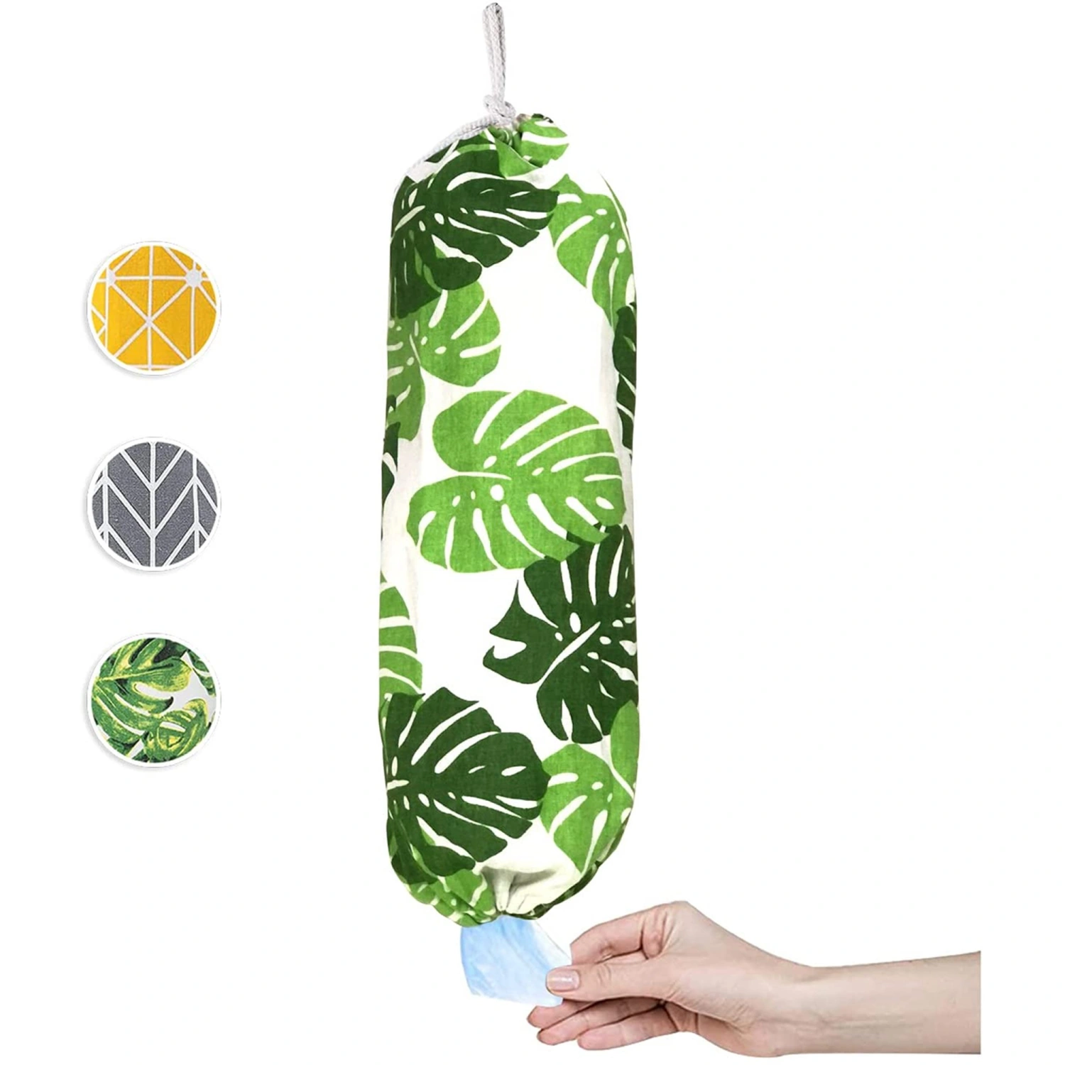 Wall Mount Plastic Bag Organizer, Geometric Shopping Bags Carrier