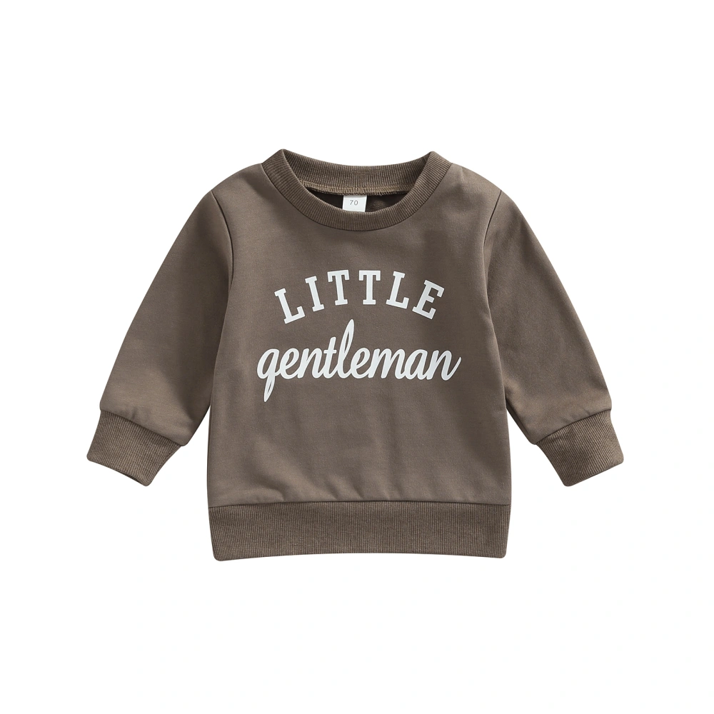 Toddler Baby Boy Sweatshirt Letter Printed Long Sleeve Pullover Tops