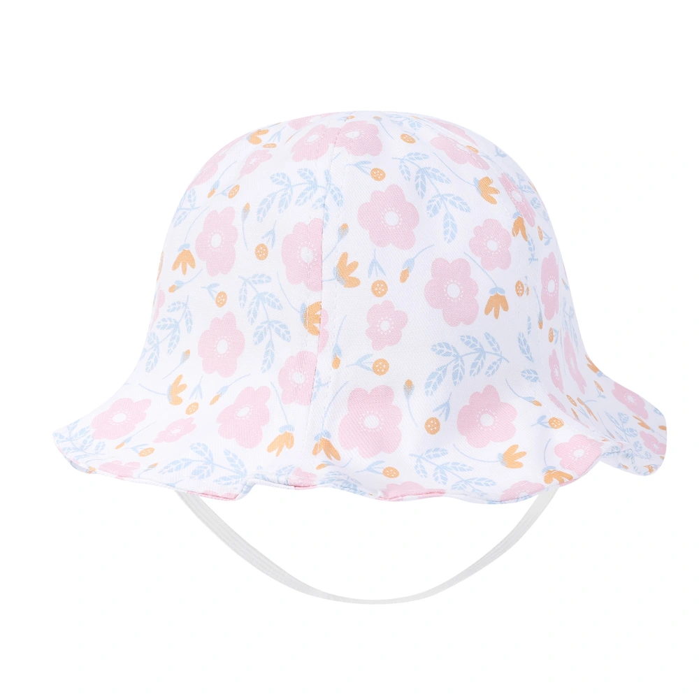 Infants Protective Bucket Hat, Non-Slip Floral Pattern Head Cap