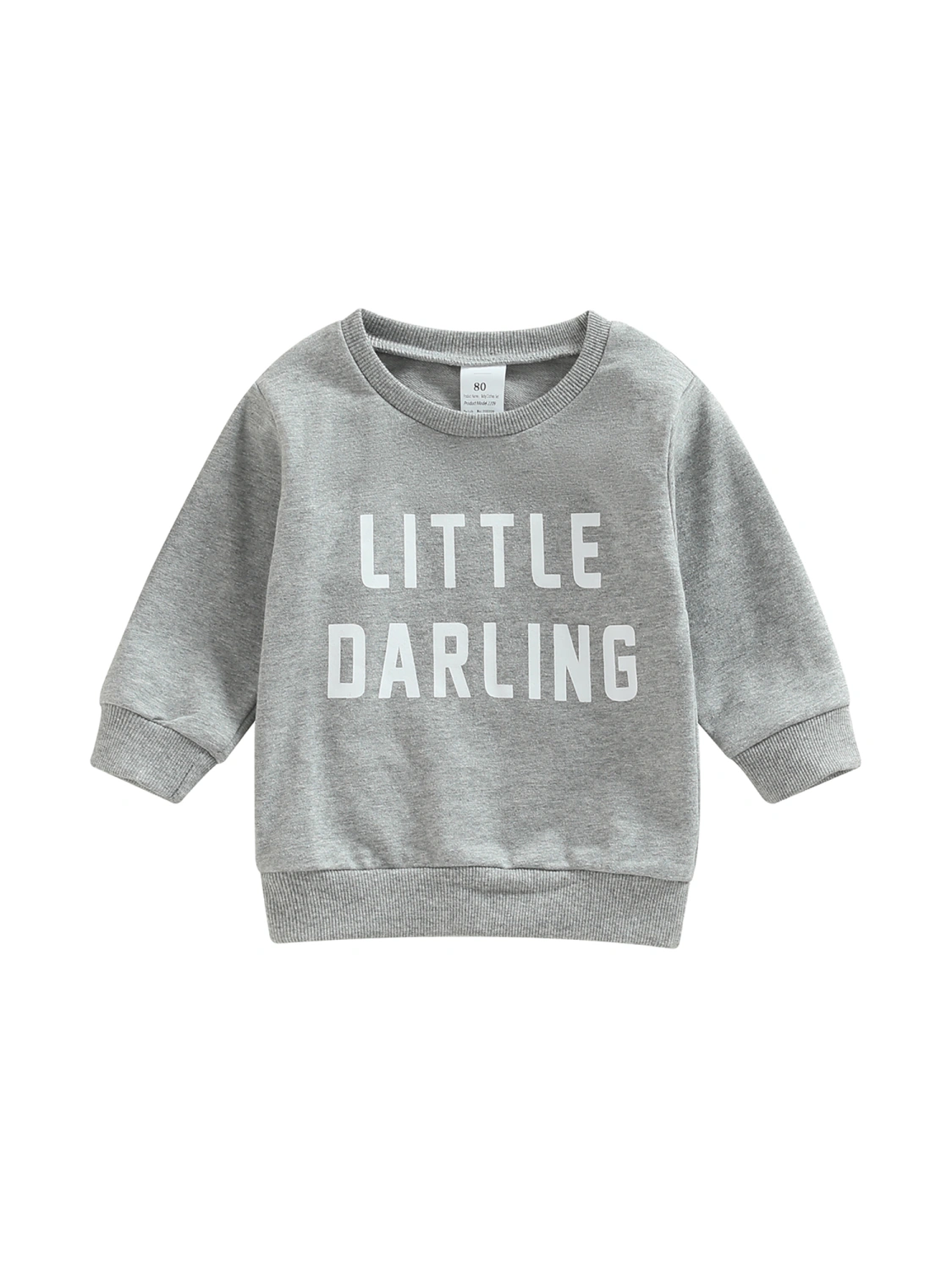 Toddler Kids Girls Boys Sweatshirts Letter Print Round Neck Hoodies