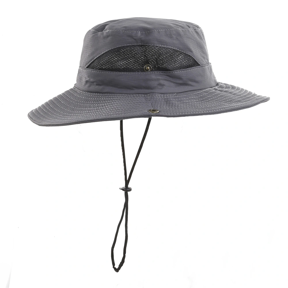 Unisex Beach Fisherman Hat, Mesh Splicing Sun Protection Bucket Cap