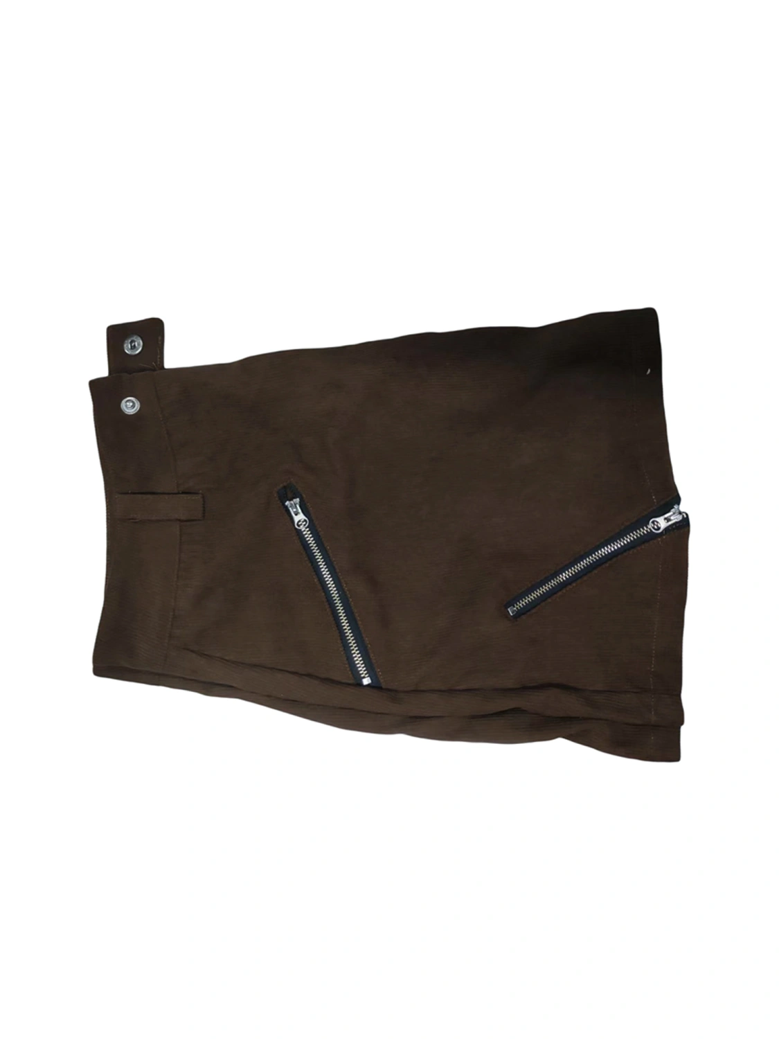 Women Zipper Skirts Solid Color Mini Pencil Skirt Wrapped Hip Skirts