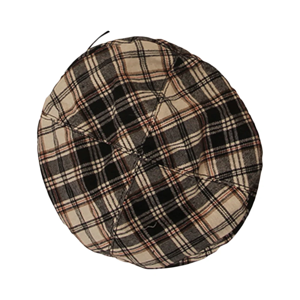 Kids Girls Boys Berets Hat Toddler Fashion Vintage Plaid Cap