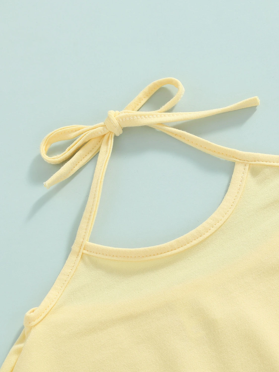 Baby Kid Girls Pants Set, Halterneck Camisole with Stripes Flare Pants