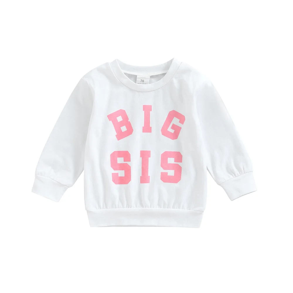 Casual Sweatshirt, Baby Girls Letter Print Long Sleeve Pullover