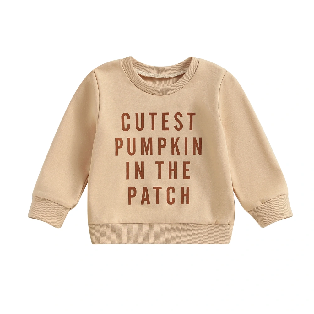 Baby Halloween Sweatshirts Long Sleeve Letter Print Loose Pullovers