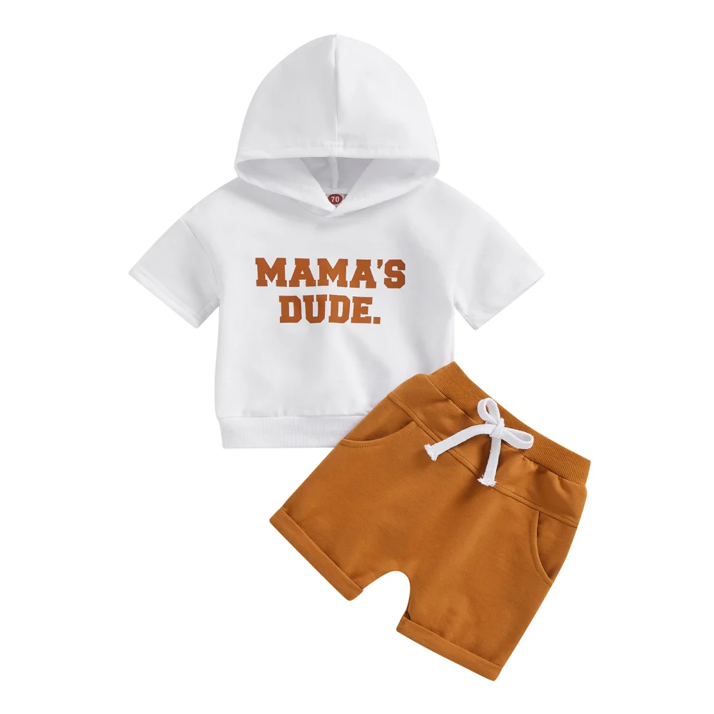 Toddler Baby Summer Outfits, Short Sleeve Hoodie and Shorts 