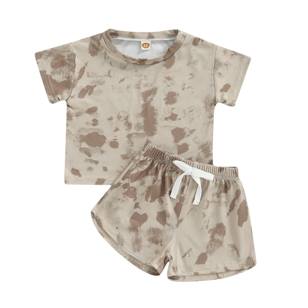 Baby Short Pants Suits, Tie-Dye Short Sleeve T-Shirt + Shorts Set