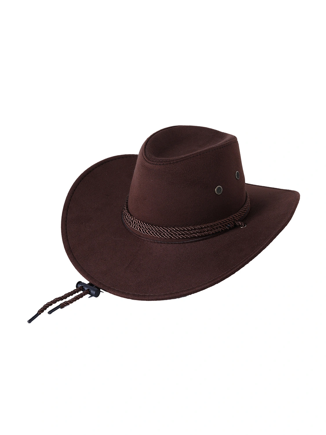 Men Cowboy Hat with Adjustable Chin Rope Wide Brim Accessories