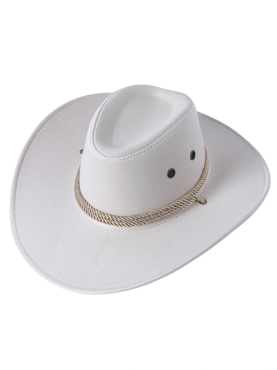 Men Cowboy Hat with Adjustable Chin Rope Wide Brim Accessories