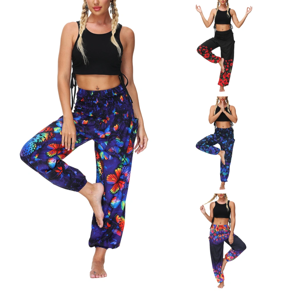 Women Sweatpants, Printed Pattern Elastic High Waist Bloomers