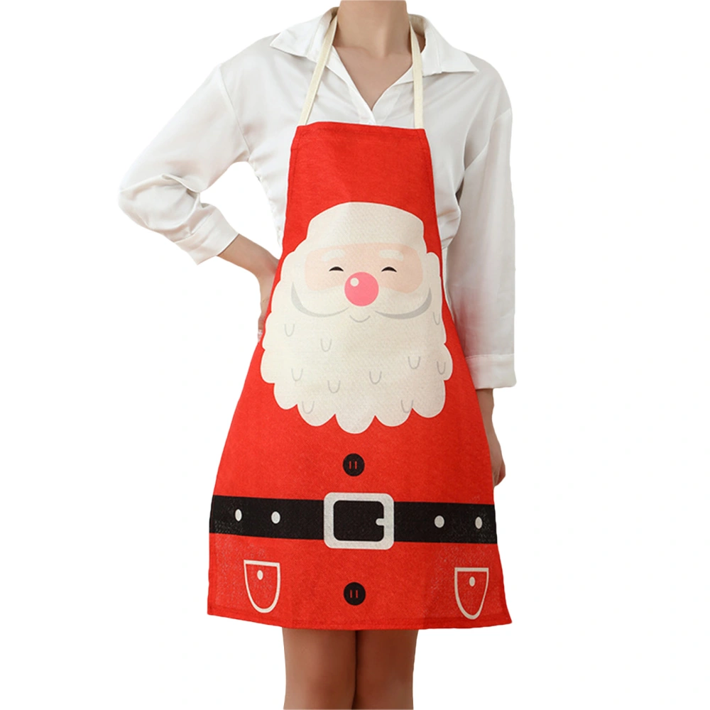 Adults Apron, Santa Clause Print Waist Cloth Festival Ornament